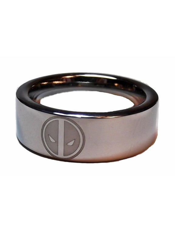 Deadpool Logo Stainless Steel Band Ring Size 10