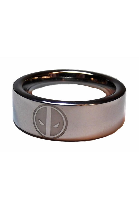 Deadpool Logo Stainless Steel Band Ring Size 10