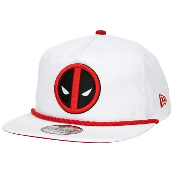 Deadpool Logo White Colorway New Era Adjustable Golfer Rope Hat