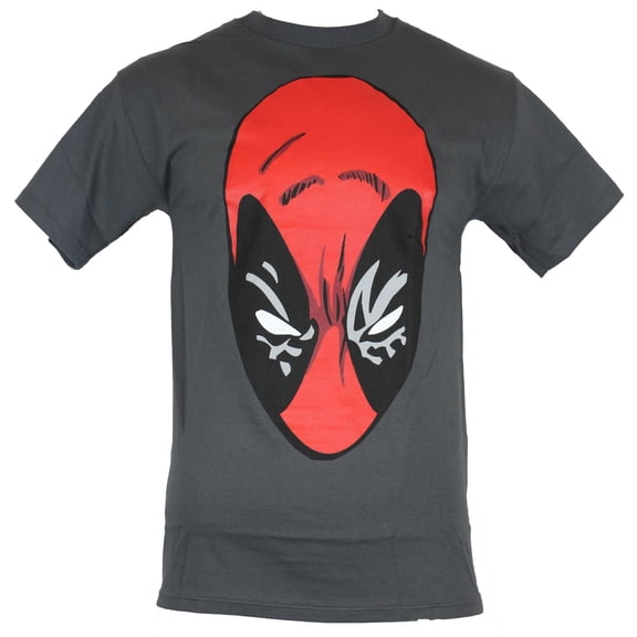 Deadpool (Marvel Comics) Mens T-Shirt - Comics Headshot Image (X-Large)