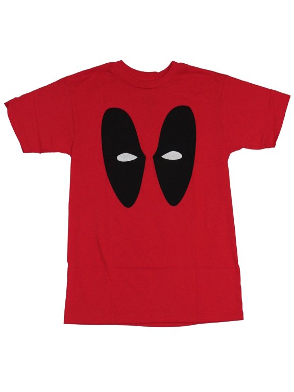 Deadpool (Marvel Comics) Mens T-Shirt - Deadpool Giant Black Eyes Image (Small)