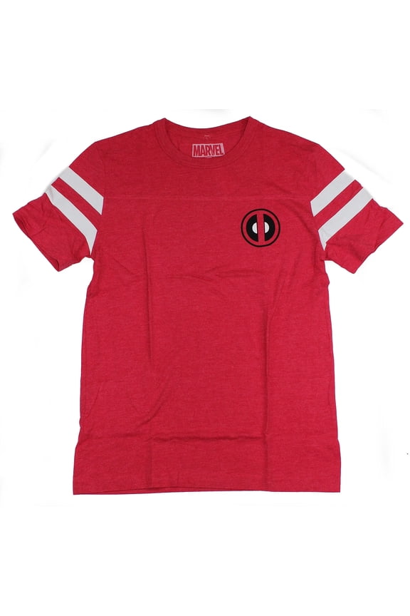 Deadpool (Marvel Comics) Mens T-Shirt - Lapel logo Wade Wilson 91 back