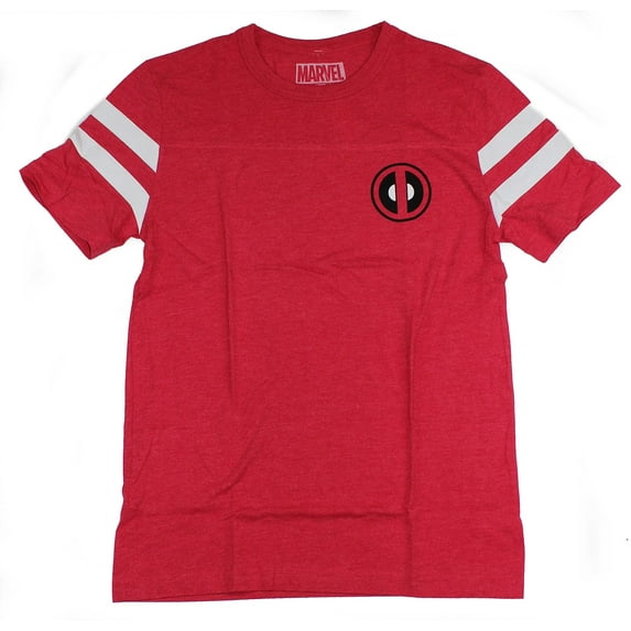 Deadpool (Marvel Comics) Mens T-Shirt - Lapel logo Wade Wilson 91 back