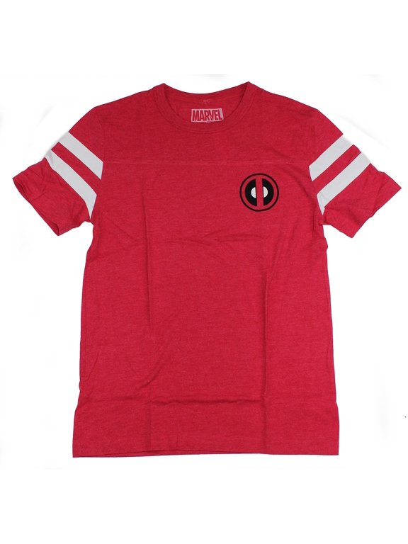 Deadpool (Marvel Comics) Mens T-Shirt - Lapel logo Wade Wilson 91 back