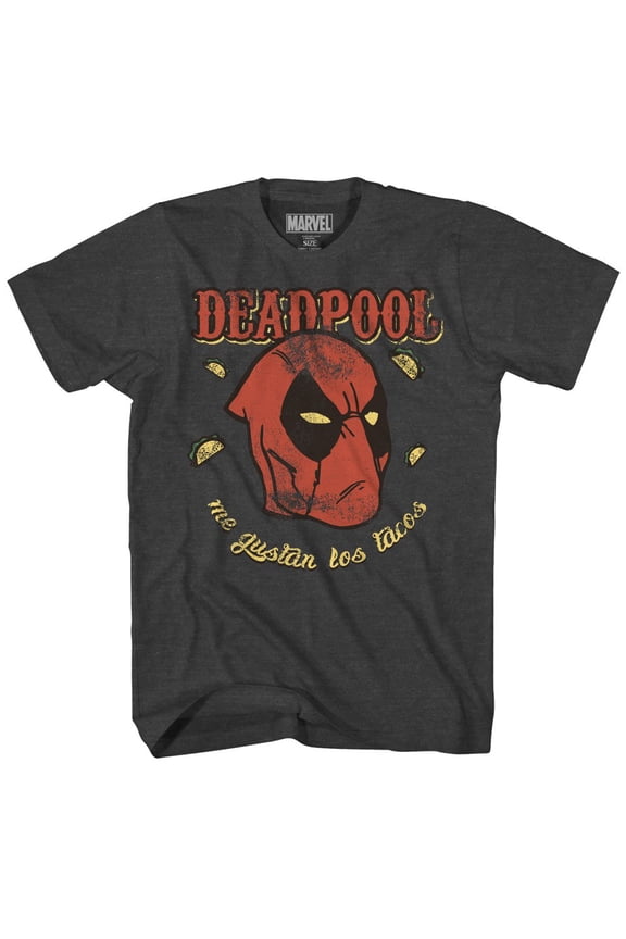 Deadpool (Marvel Comics) Mens T-Shirt - Me Gusta Los Tacos (Small)
