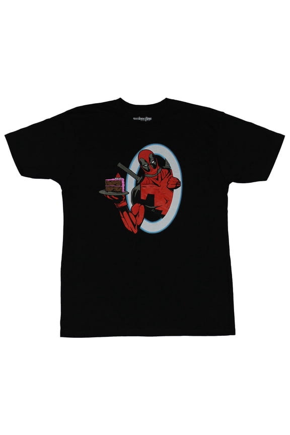 (Marvel Comics) Mens T-Shirt - Portal popping Cake Serving Wade Image (Medium)