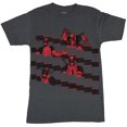 thumbnail image 1 of Deadpool (Marvel Comics) Mens T-Shirt - Wade Wilson Zig Zag Action Pose Allover (Small), 1 of 1