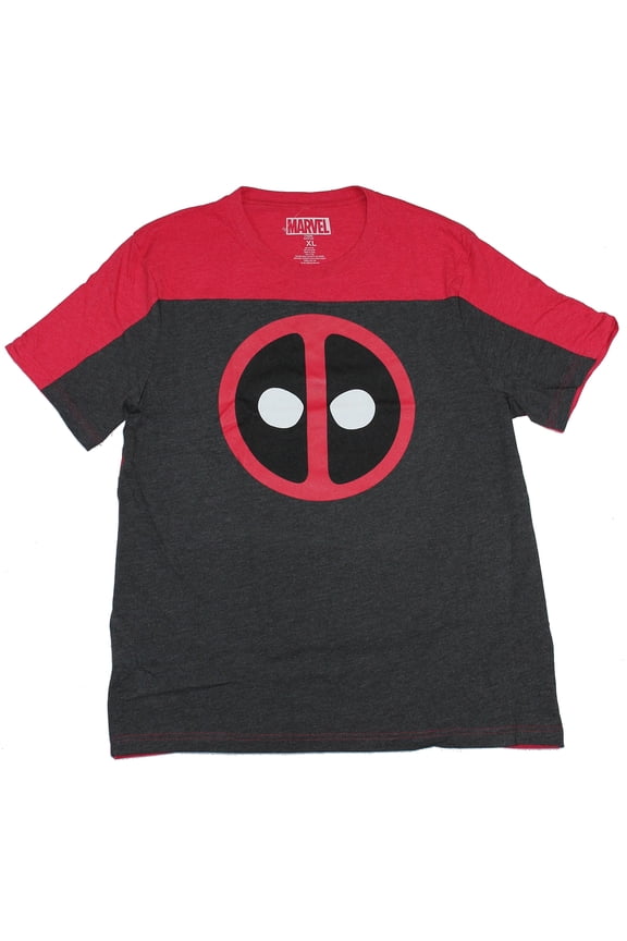 Deadpool (Mavel Comics) Yoke Mens T-Shirt - Classic Deadpool Logo Image