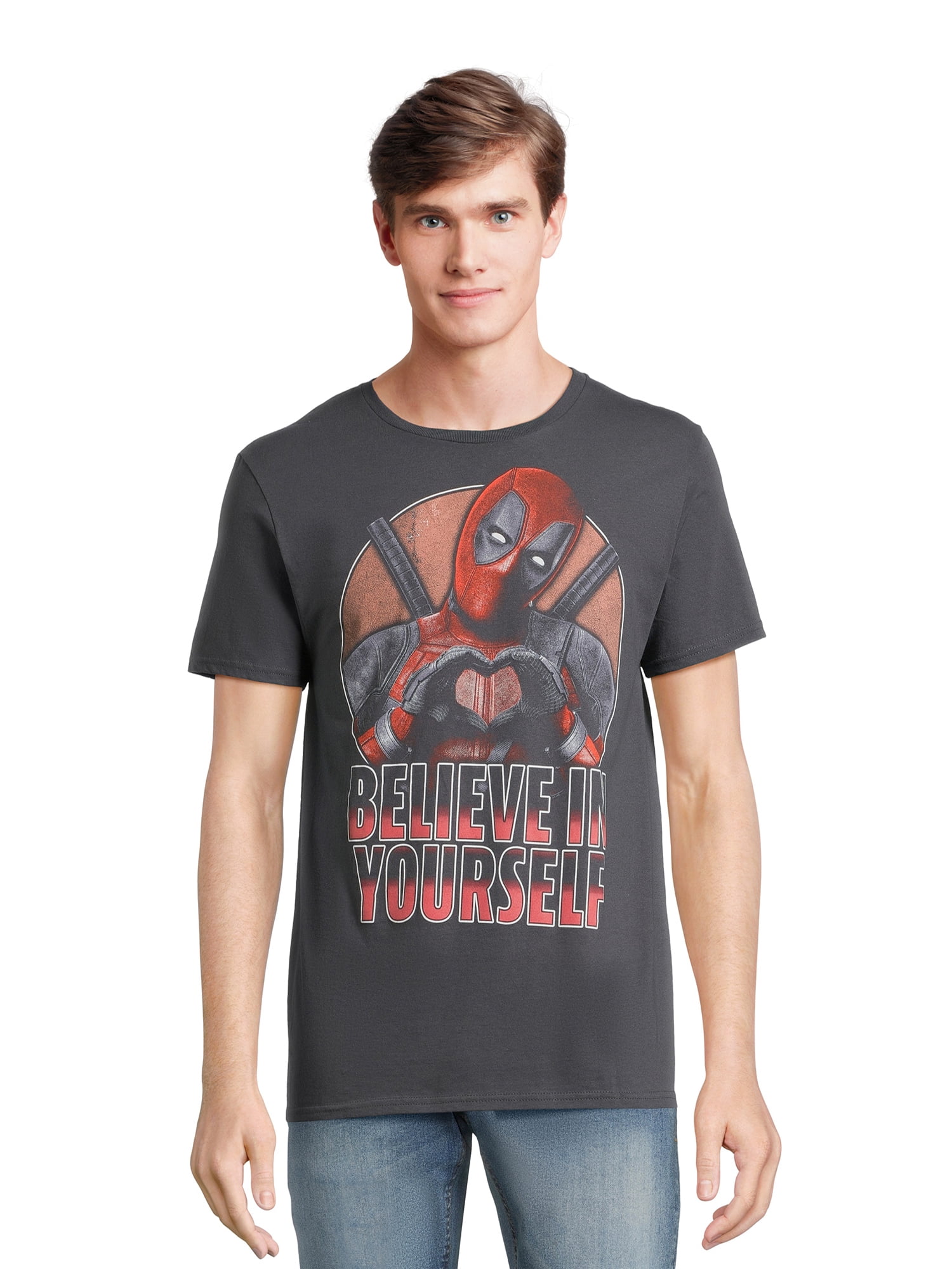 Deadpool Men s Believe in Yourself Graphic Tee Sizes S 3XL Walmart