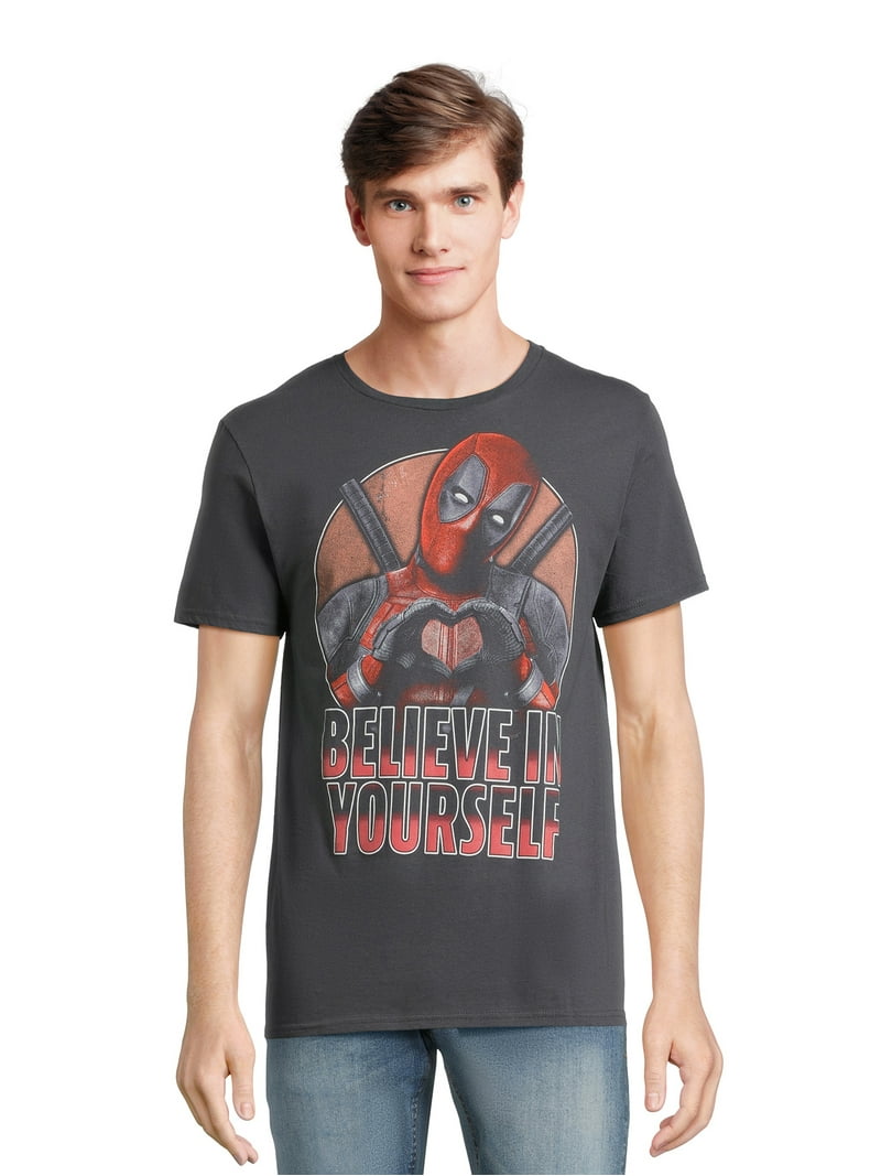Deadpool Men's Believe in Yourself Graphic Tee, Sizes S-3XL