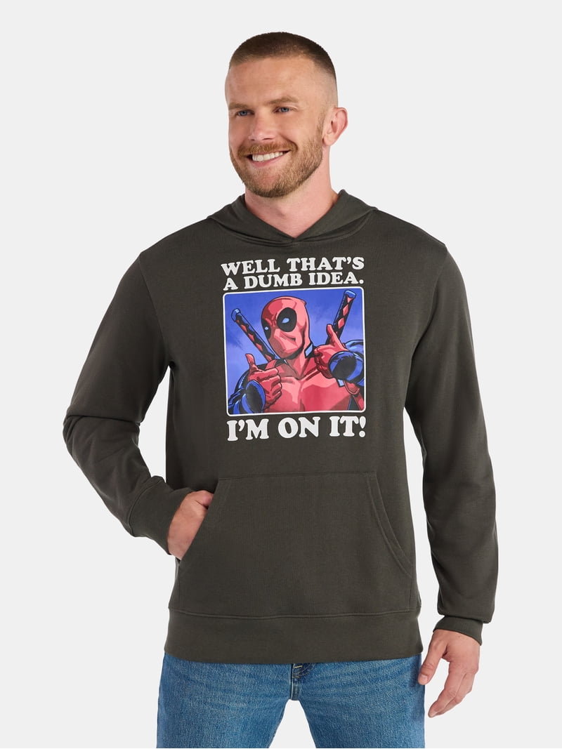 Deadpool Men's and Big Men's Graphic Hoodie, Sizes XS-5XL