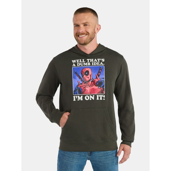 Deadpool Men's and Big Men's Graphic Hoodie, Sizes XS-3XL