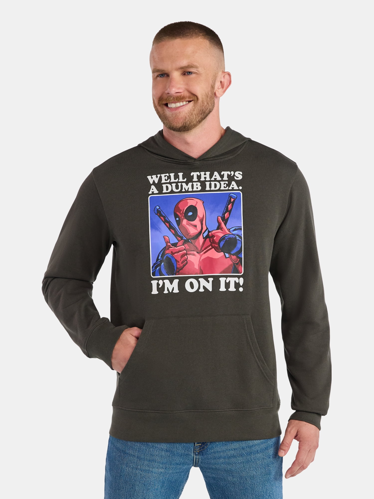 Deadpool Men's and Big Men's Graphic Hoodie, Sizes XS-5XL