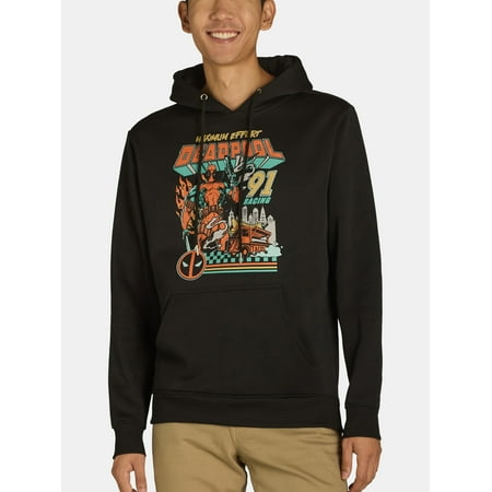 Deadpool Men's & Big Men's Maximum Effort Graphic Hooded Sweatshirt, Sizes S-3XL