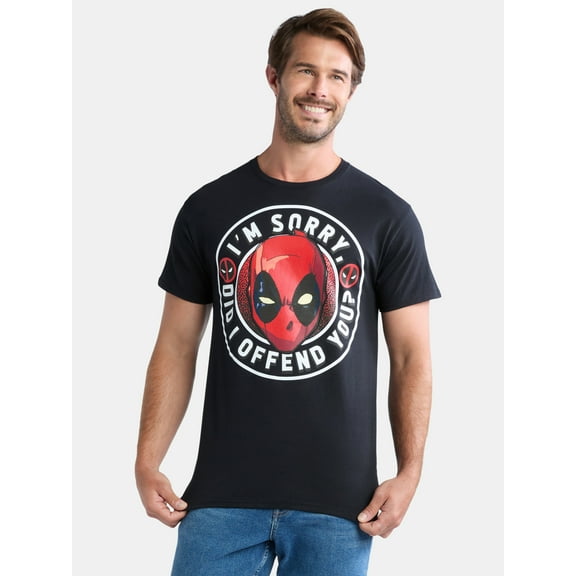 Deadpool, Men's & Big Men's Sorry Not Sorry Graphic Tee Shirt, Sizes S-3XL