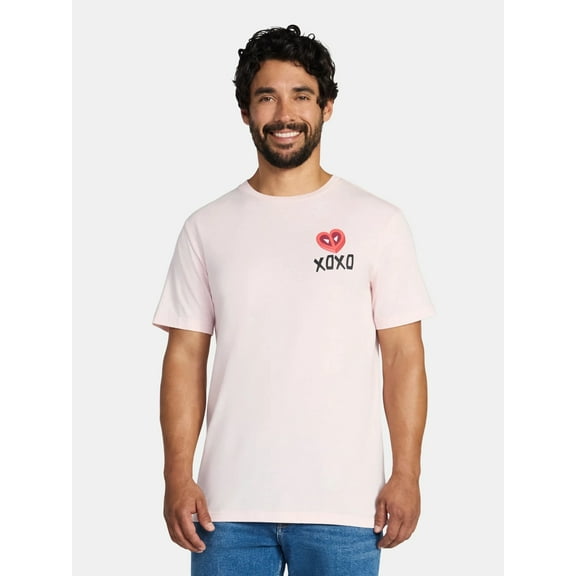 Valentine's Day Men's and Big Men's Deadpool Graphic Tee, Sizes XS-5XL