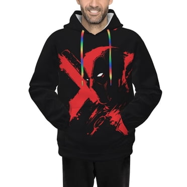 Deadpool Kids Hoodie - Red Novelty Pullover With Mask Design - Great Gift