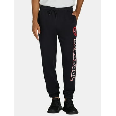 Deadpool Men's & Men's Big & Tall Stroke Logo Graphic Joggers, 31.5" Inseam, Sizes XS-3XL