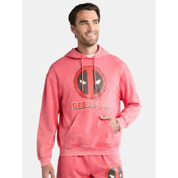 Deadpool Men's and Big Men's Swords Graphic Hoodie with Long Sleeves, Sizes XS-3XL