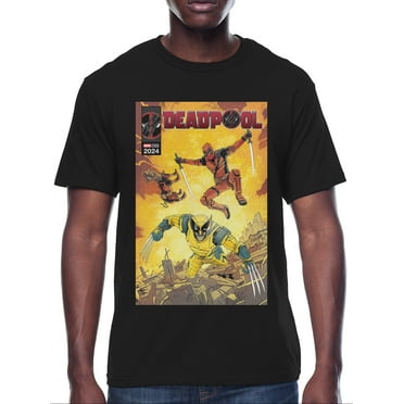 Deadpool, Mens Graphic Print Short Sleeve Tee, Action Jump, Sizes S-3XL