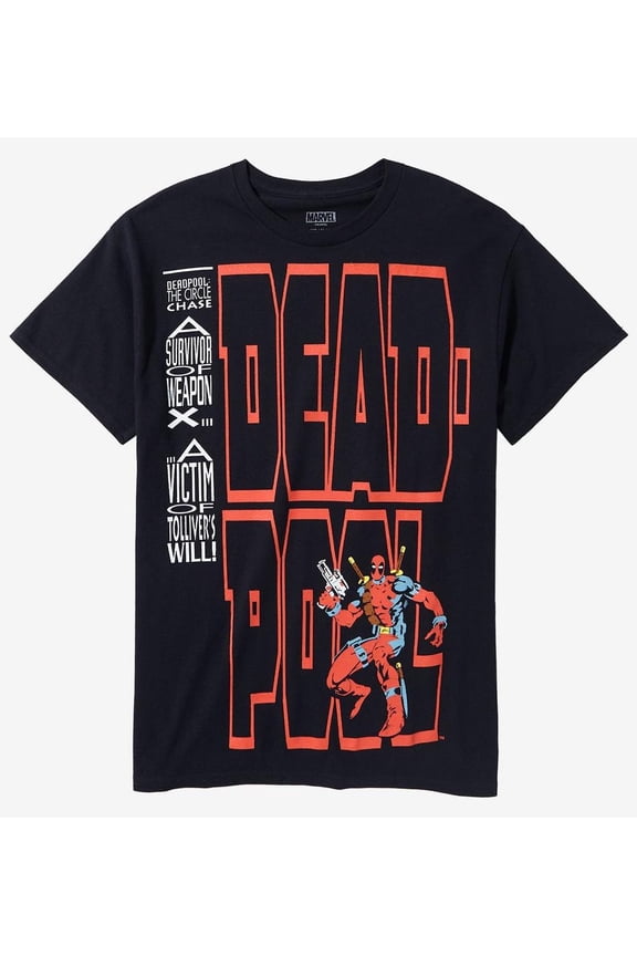 Deadpool Mens T-Shirt - Classic Circle Chase Cover Image