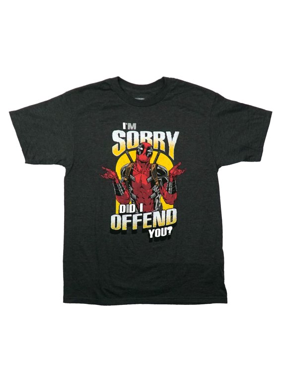 Deadpool Mens T-Shirt - I'm Sorry Did I Offend You (2X-Large)