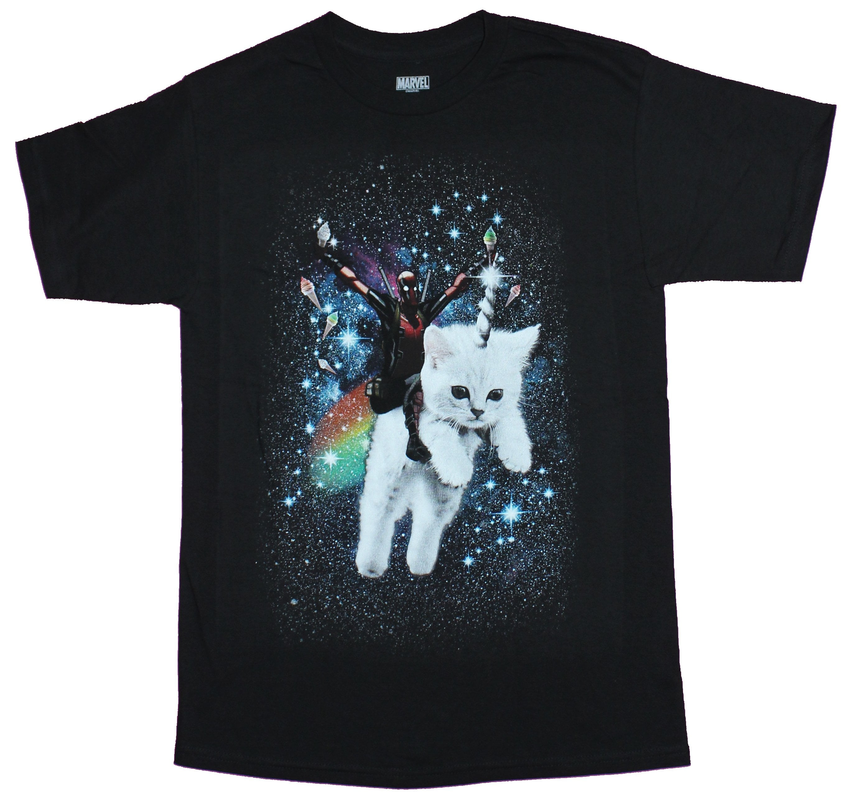 Deadpool riding a unicorn cheap cat