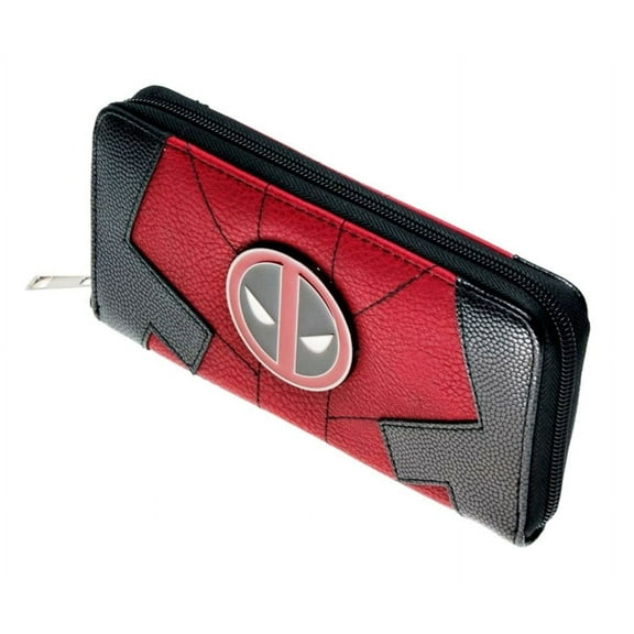 Deadpool Metal Logo Zip Around Clutch Wallet