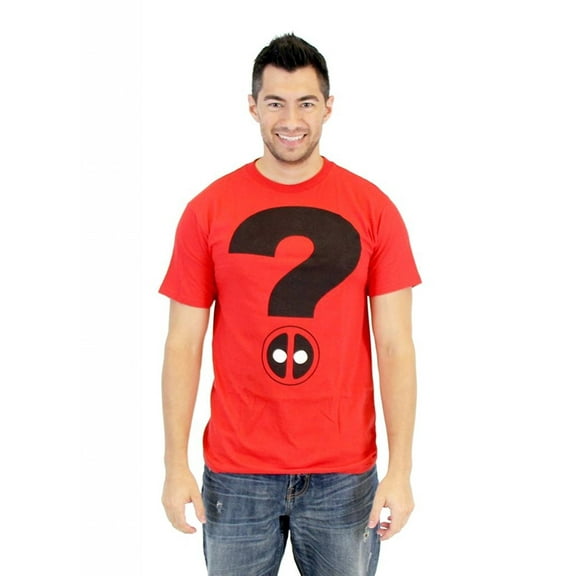Deadpool Question Mark Adult Red Flip T-Shirt