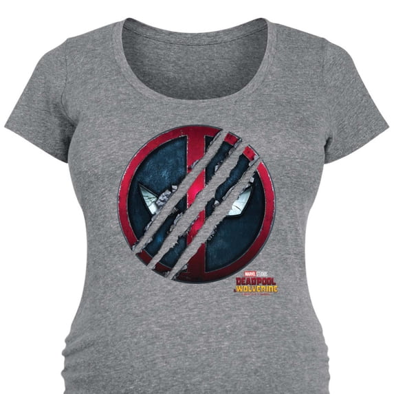 Deadpool - Scratch Logo - Women's Maternity Scoop Neck Graphic T-Shirt