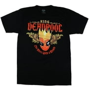 Deadpool T-Shirt Mens King Deadpool Merc With A Mouth Short Sleeve Top