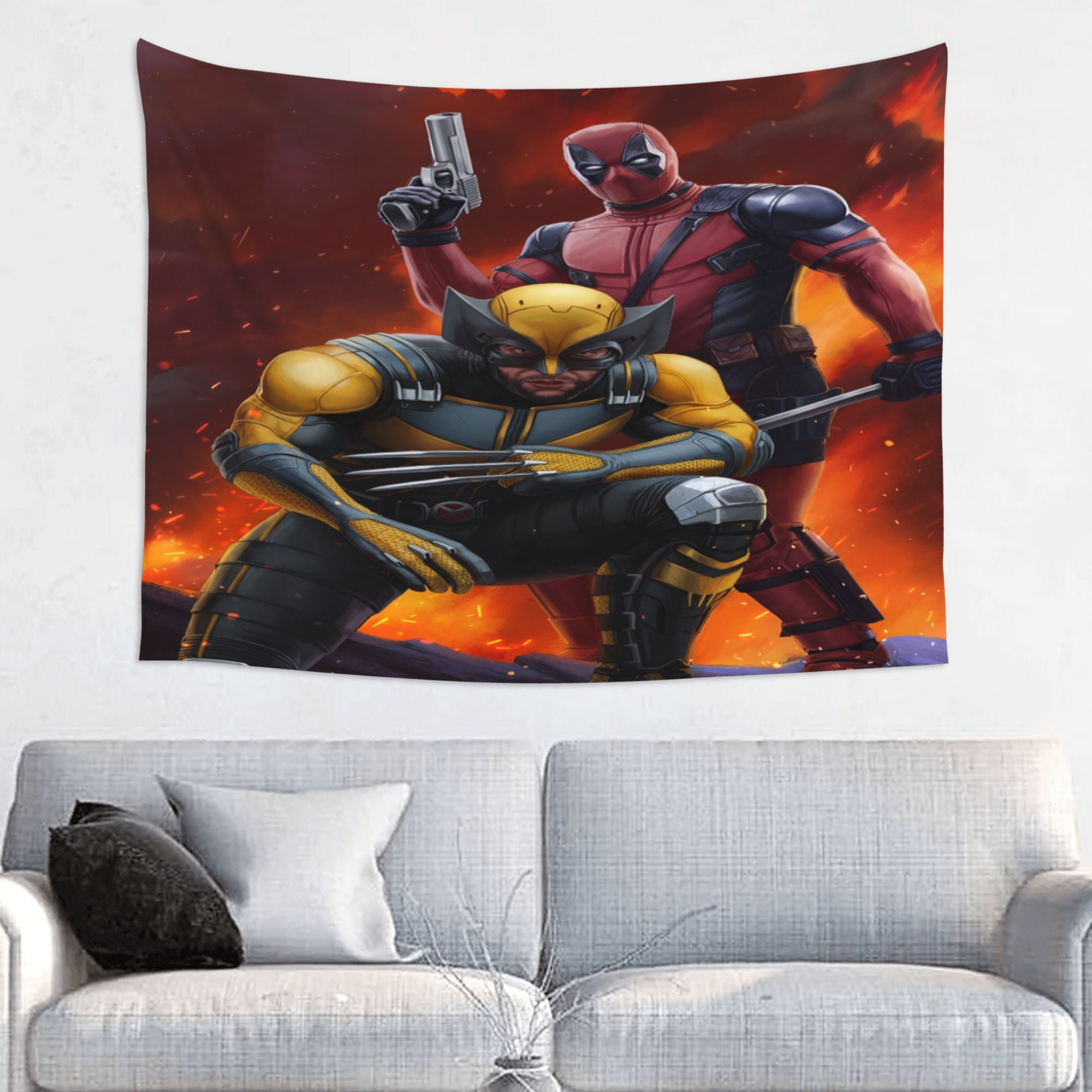 Deadpool Tapestry Polyester Wall Art Tapestry Decorative Bedroom Modern