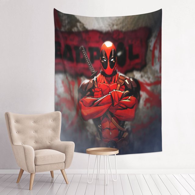 Deadpool Tapestry Wall Art Poster Tapestry Decorative Bedroom Modern