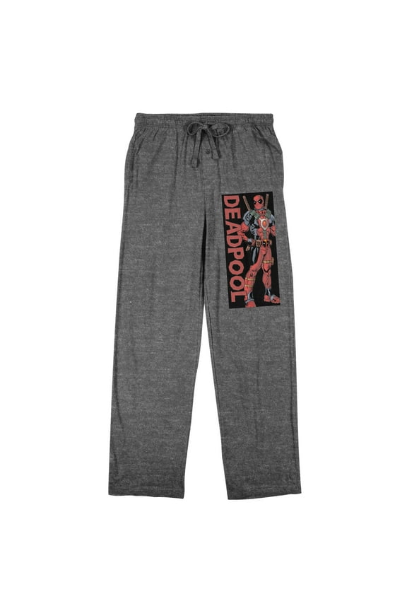 Deadpool Thumbs Up Men's Heather Gray Sleep Pants-Large