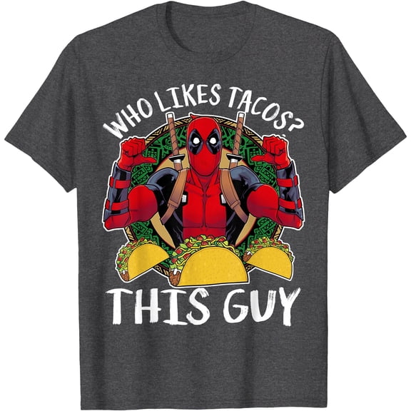 Deadpool Who Likes Tacos? This Guy Thumbs DTG Print Unisex T-Shirt