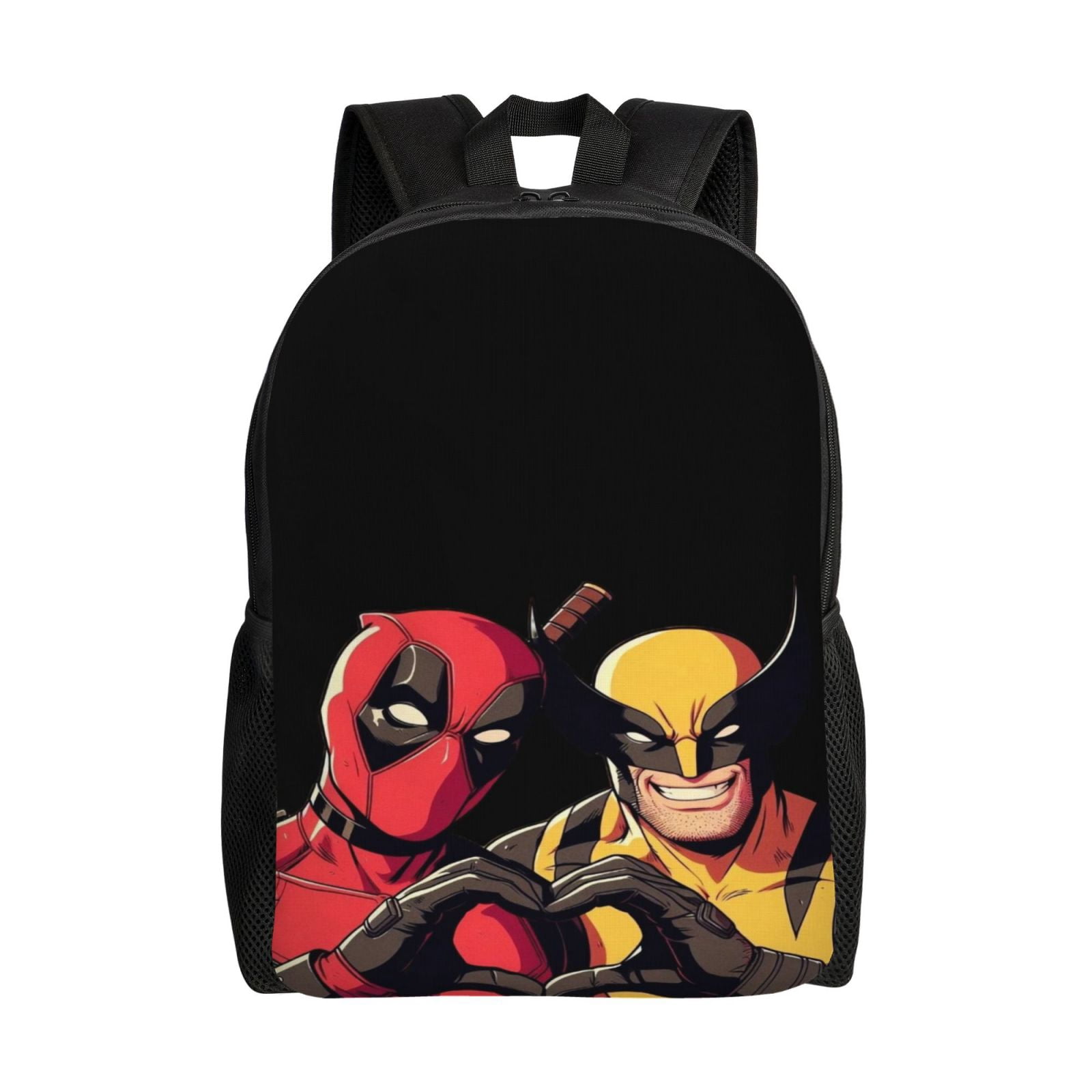 Deadpool Wolverine Backpack, 3D Printed Cartoon Laptop Bag Bookbag ...