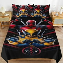 Deadpool Wolverine Bedding Sets Ultra Soft Skin-Friendly Duvet Cover 3 Piece, Cute Comforter Cover Bed Set for Boys Girls Kids ( 1 Duvet Cover   2 Pillowcase), 86"X70"