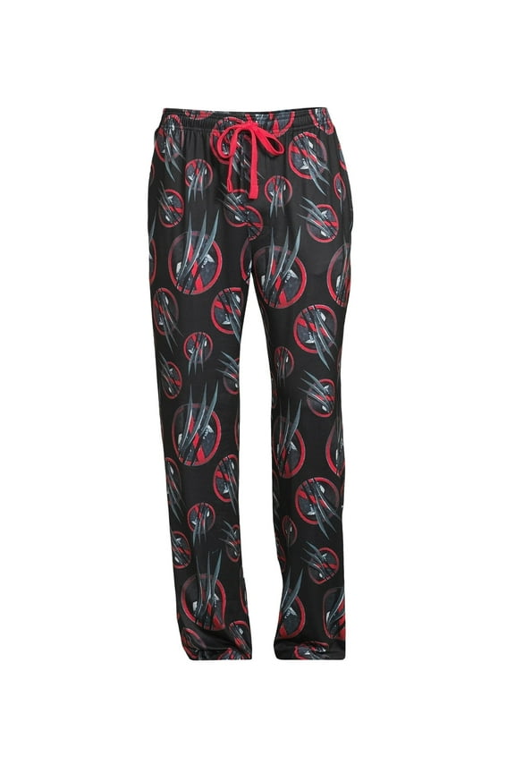 Deadpool & Wolverine Black Pajama Sleep Pants - Large