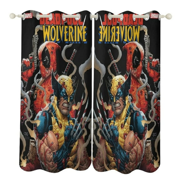 Deadpool And Wolverine Blackout Curtains,Curtains,Curtains for Living Room,Curtains for Bedroom,Living Room Curtains,Window Curtains,Curtain 52x72 in,2 Panels(95% Blackout)