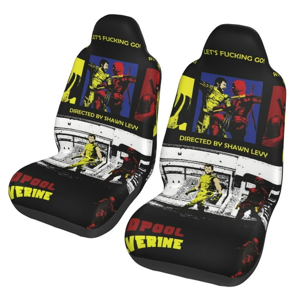 Deadpool Wolverine Car Seat Covers Full Front Seats Cover PCS
