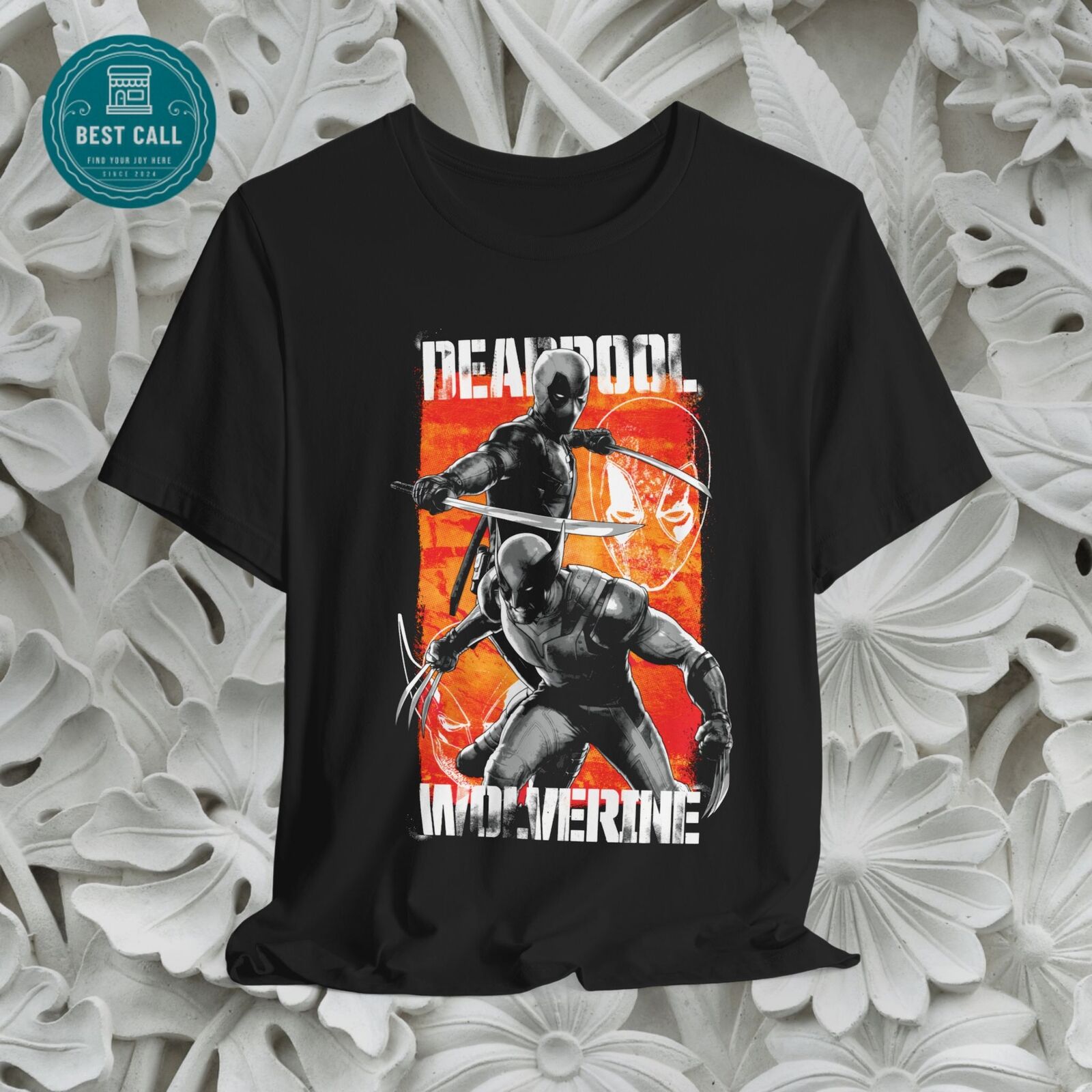 Deadpool & Wolverine Fan Made Tshirt, Movie, Deadpool, 2024, Wolverine
