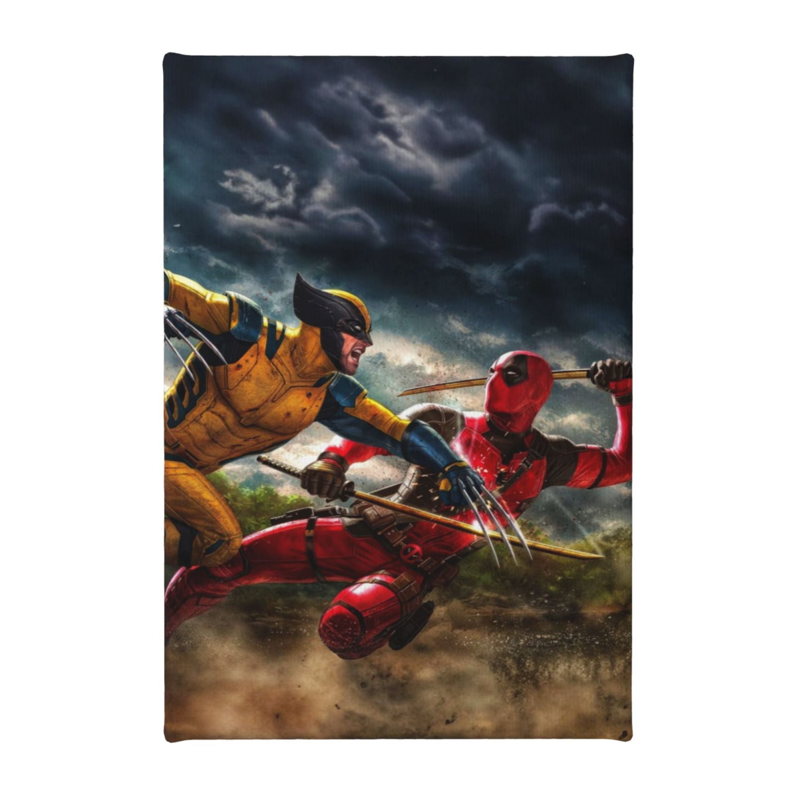Deadpool Wolverine Frameless Canvas Decorative Painting Personalized ...