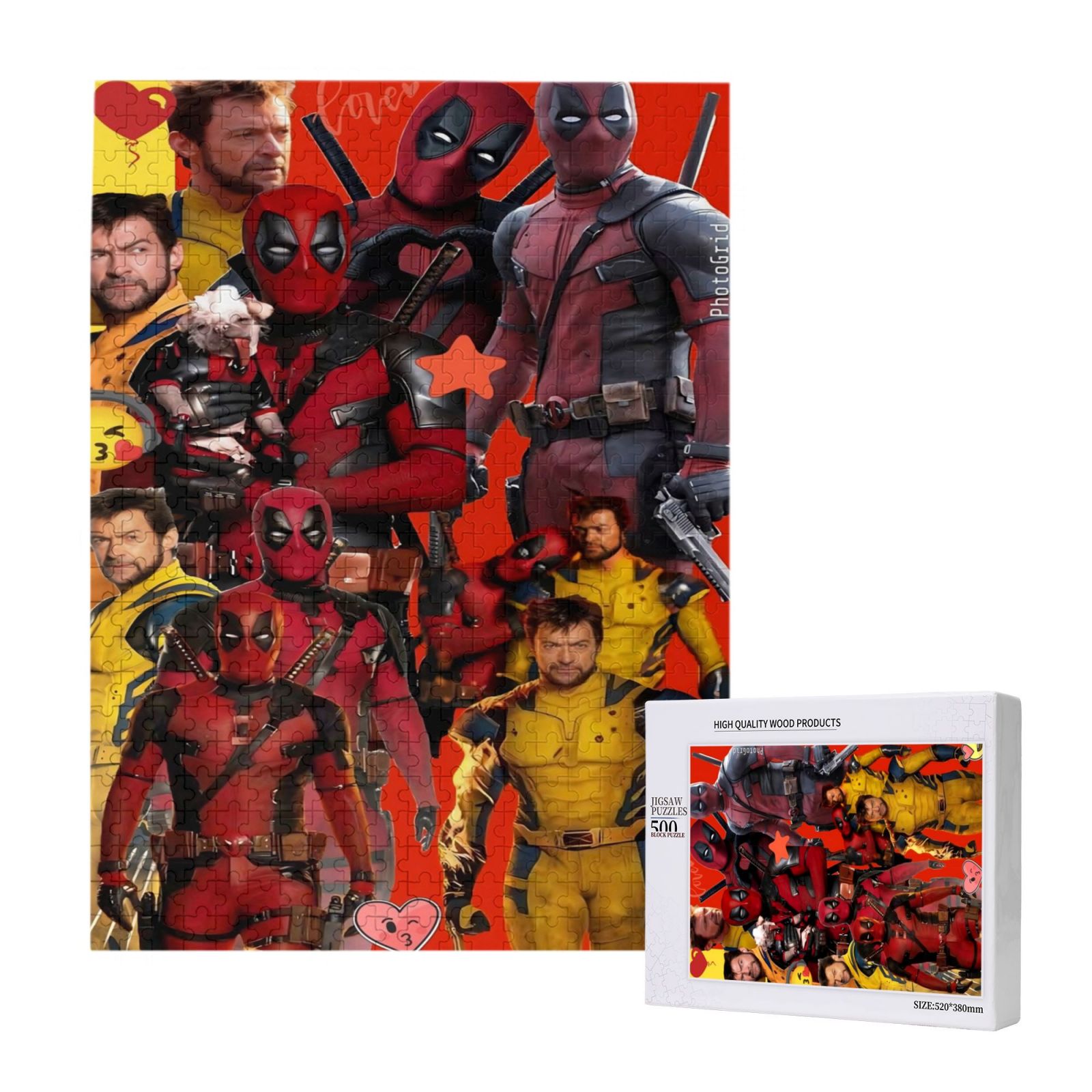 Deadpool Wolverine Jigsaw Puzzle 300 500 1000 Piece Colorful Puzzles ...