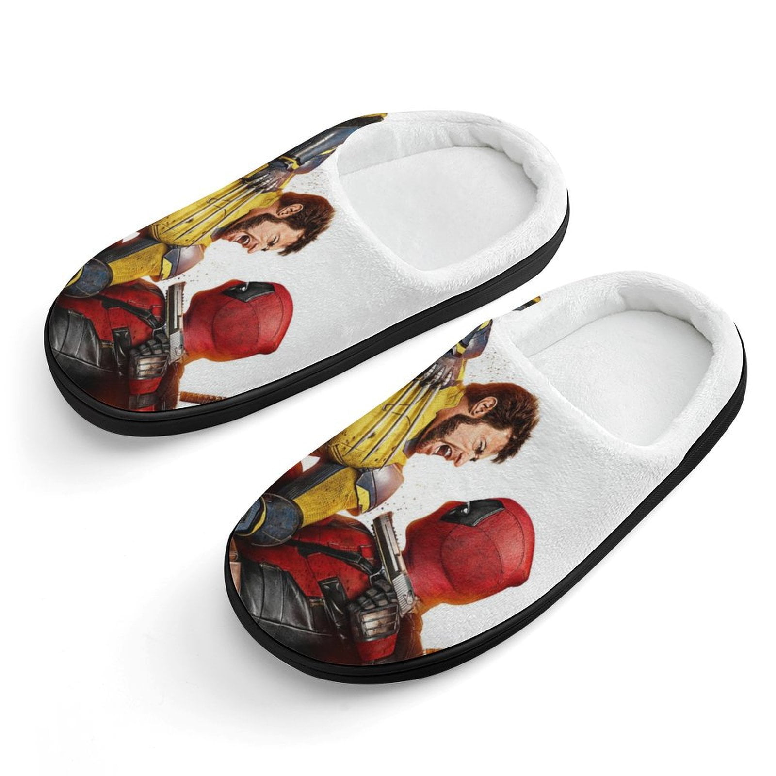 Deadpool Wolverine Kids Slippers Boys Girls Warm Soft House