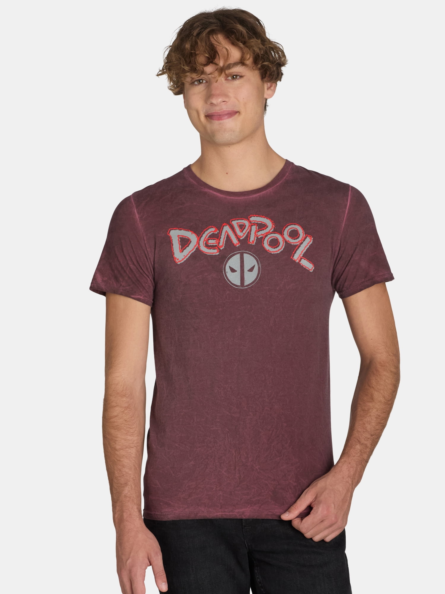 Deadpool & Wolverine Men’s & Big Men's Mineral Wash Graphic Tee, Sizes S-3XL