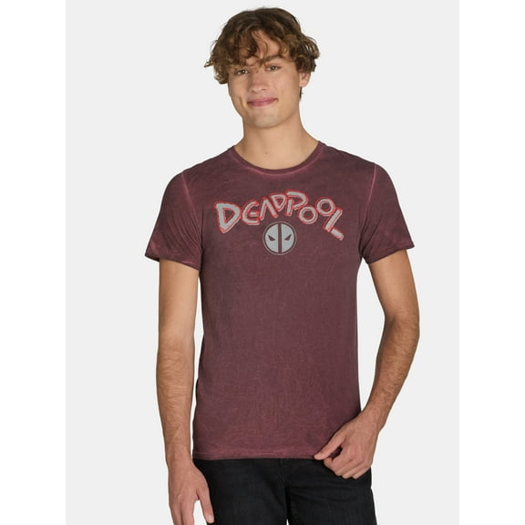Deadpool & Wolverine Men’s & Big Men's Mineral Wash Graphic Tee, Sizes S-3XL