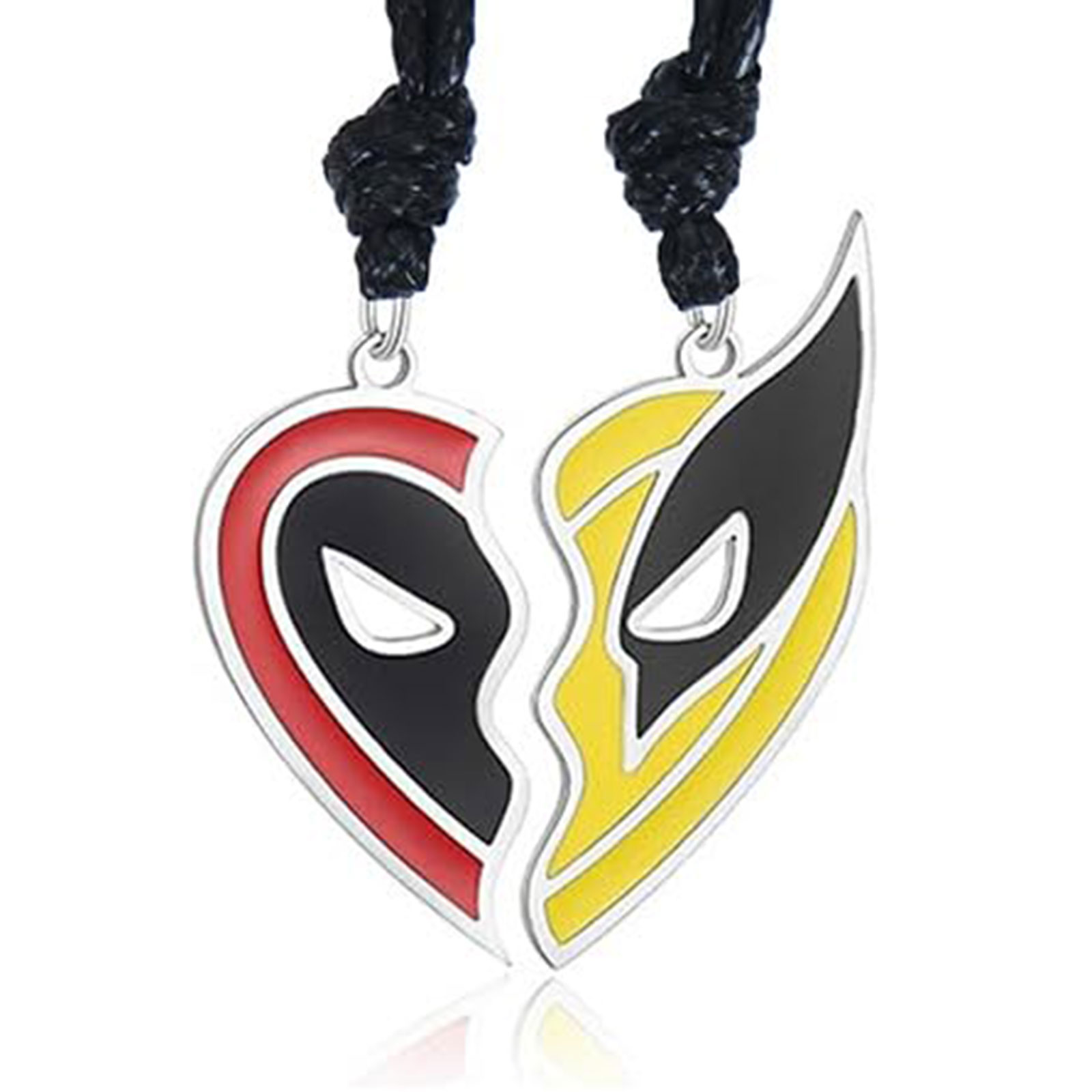 Deadpool and Wolverine Necklace,BFF Best Friend Necklaces Set,Best Friendship Love Heart Pendant