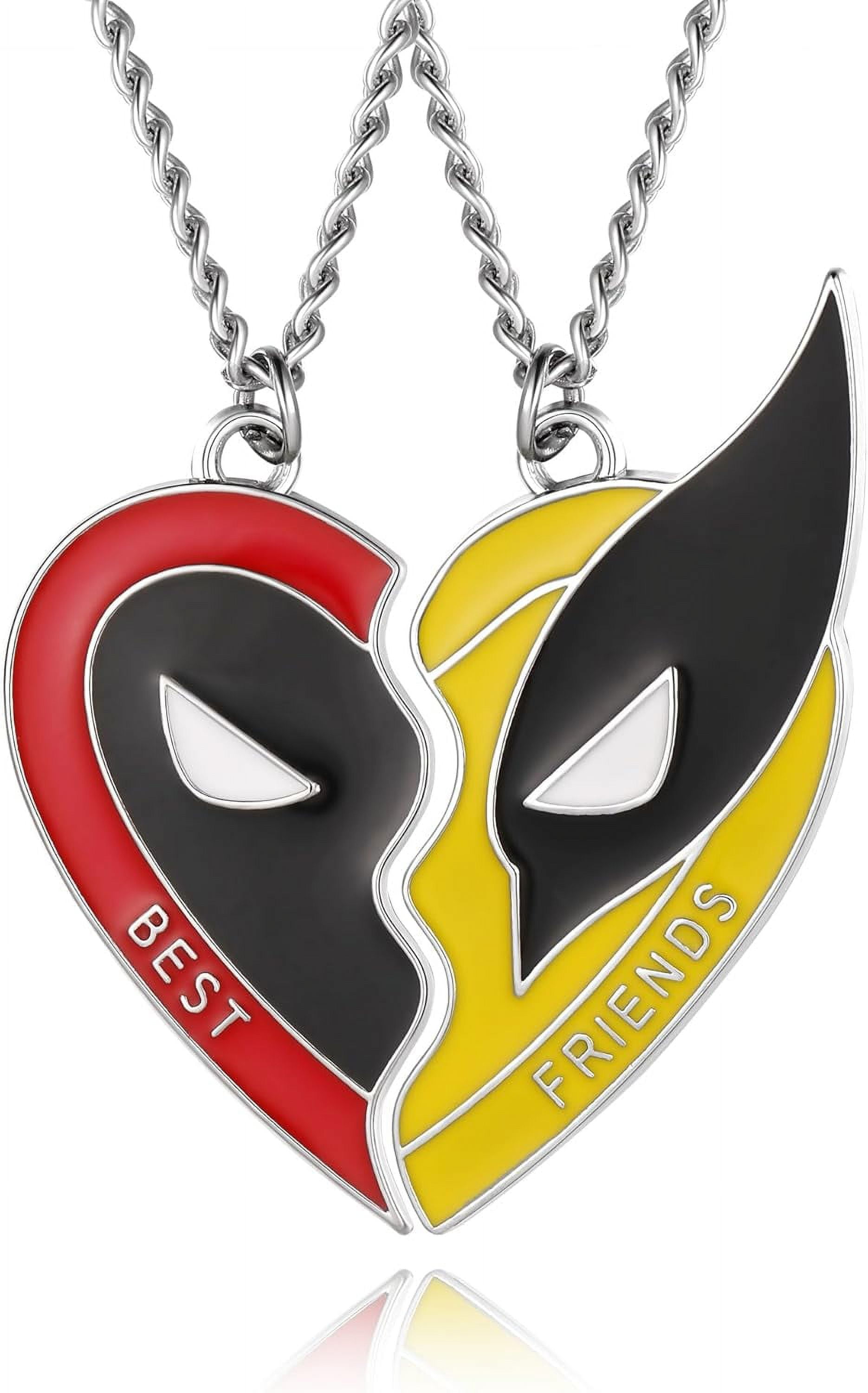 Deadpool and Wolverine Necklace, Matching Necklace Best Friend Necklace