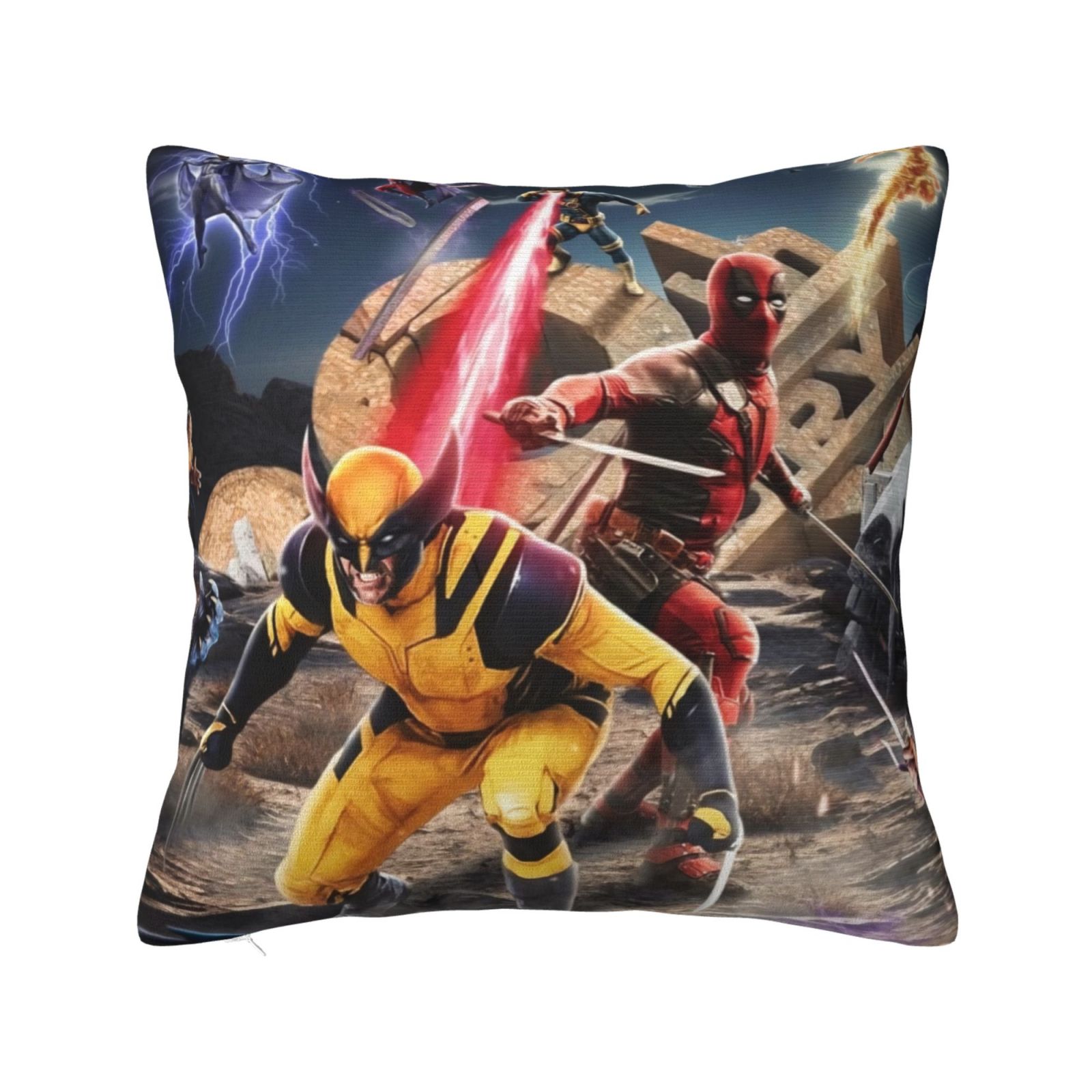 Sweat à Capuche Marvel Deadpool & Wolverine - Hommage Simpsons Couch Gag - Officiel, Cadeau Fan MCU