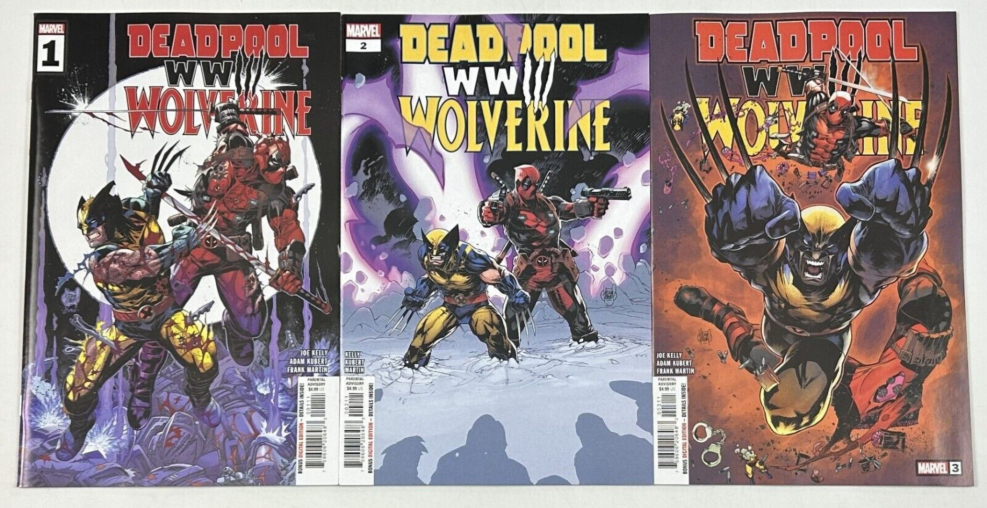Deadpool & Wolverine: WWIII #1-3 VF/NM complete series (Main Covers